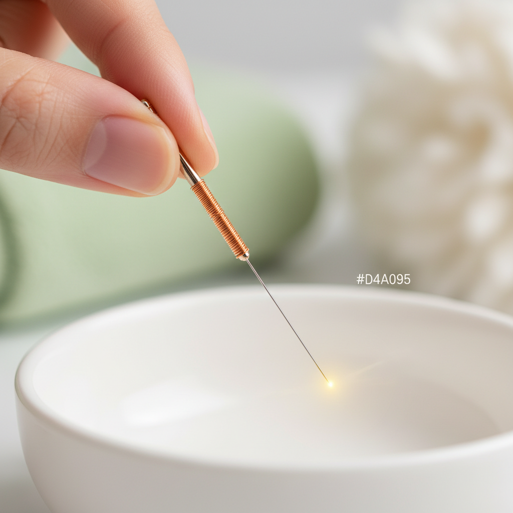 Acupuncture needle illustration