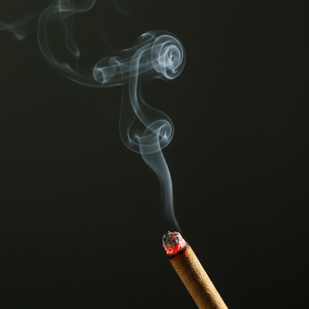 Moxibustion therapy illustration